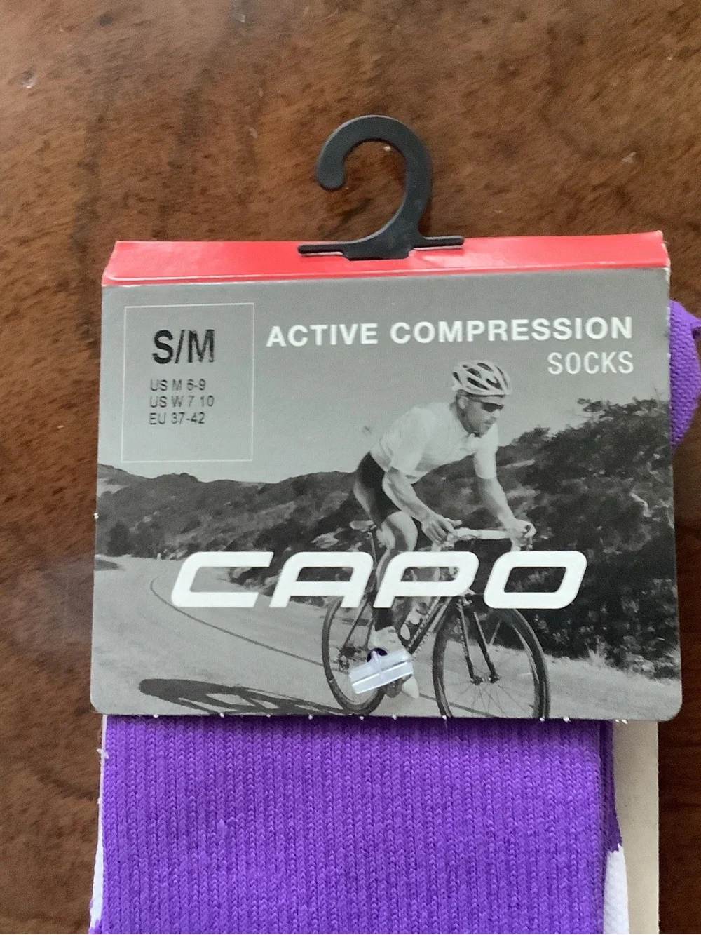 Capo Q-skin Men's Cycling Socks in Purple - L/XL & S/M - NWT